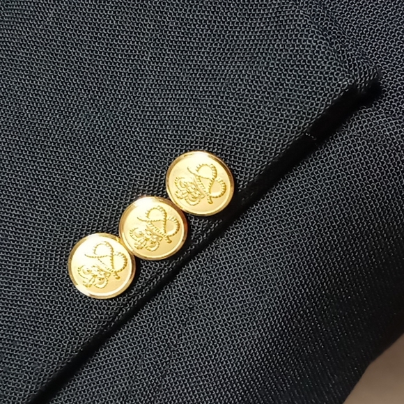 Vintage Navy Blue Single Breasted Sports Coat by Stafford - Picture 3 of 8